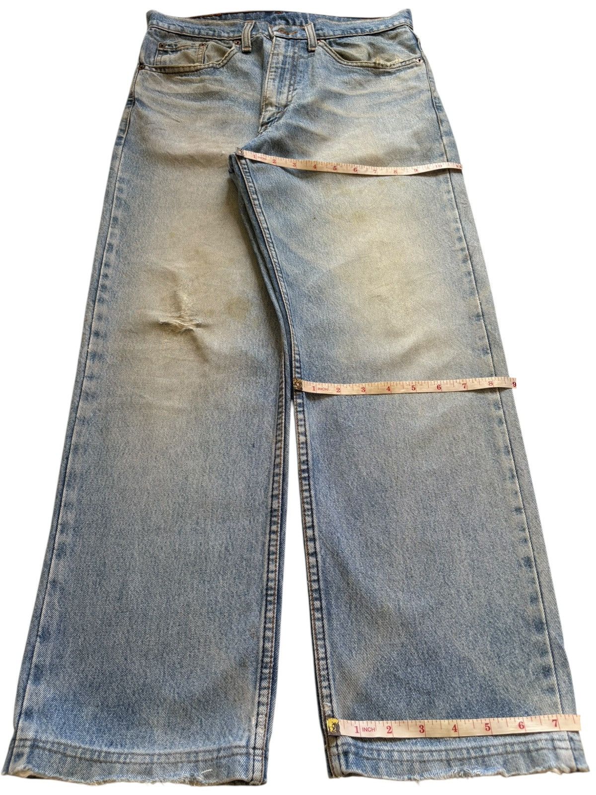 Levi's Vintage 90s Levis Mud Wash Distressed Loose Jeans Size US 30 / EU 46 - 13 Thumbnail