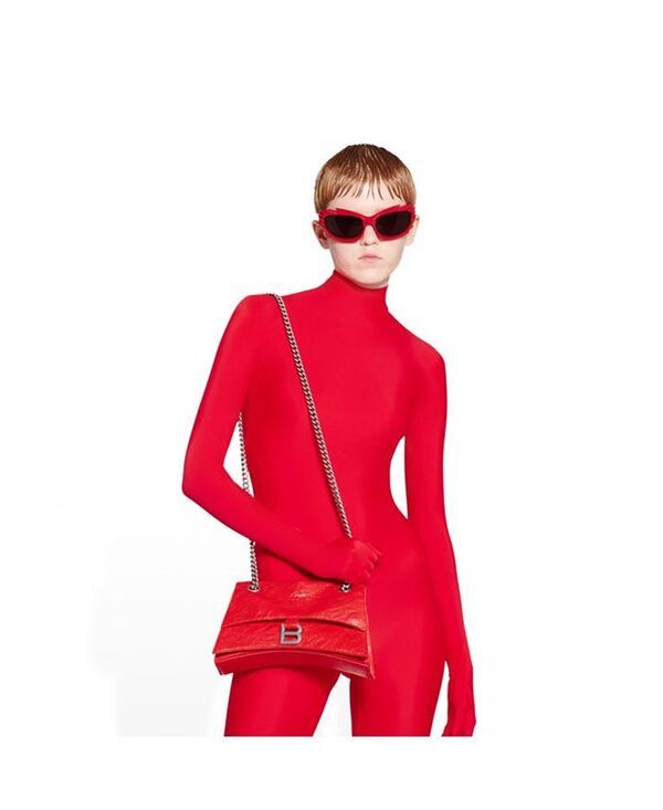 Balenciaga o1srvl11e1124 Size: OS / Crush Small Chain Bag in Red Size ONE SIZE - 2 Thumbnail