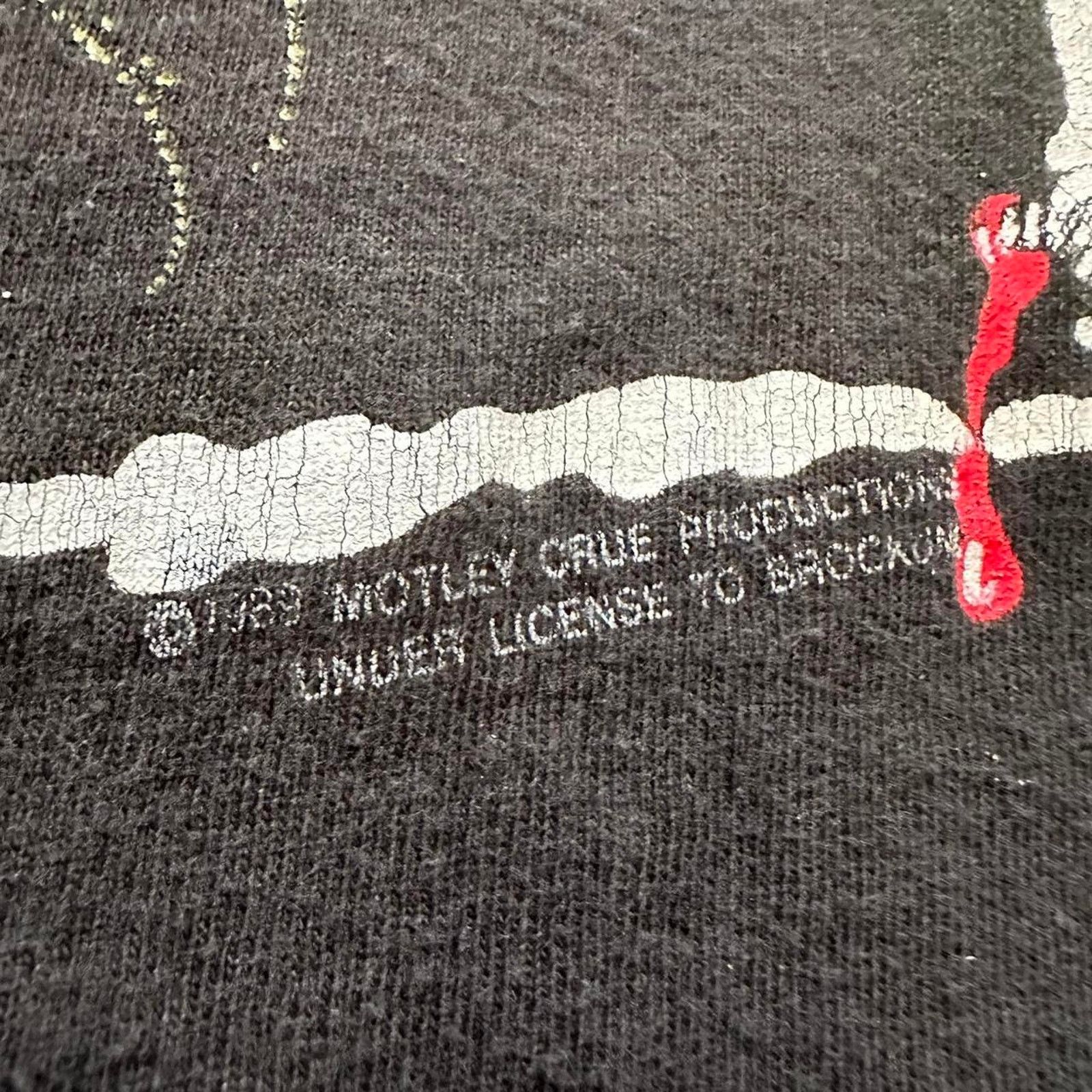 Band Tees × Vintage RARE Vintage 1989 Motley Crue Single Stitch Tour T Shirt M Size US M / EU 48-50 / 2 - 2 Thumbnail