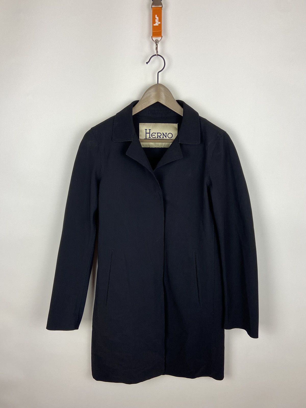 Herno RRP$700 Herno Stretch Overcoat Women's Blue Button Coat Size M / US 6-8 / IT 42-44 - 1 Thumbnail