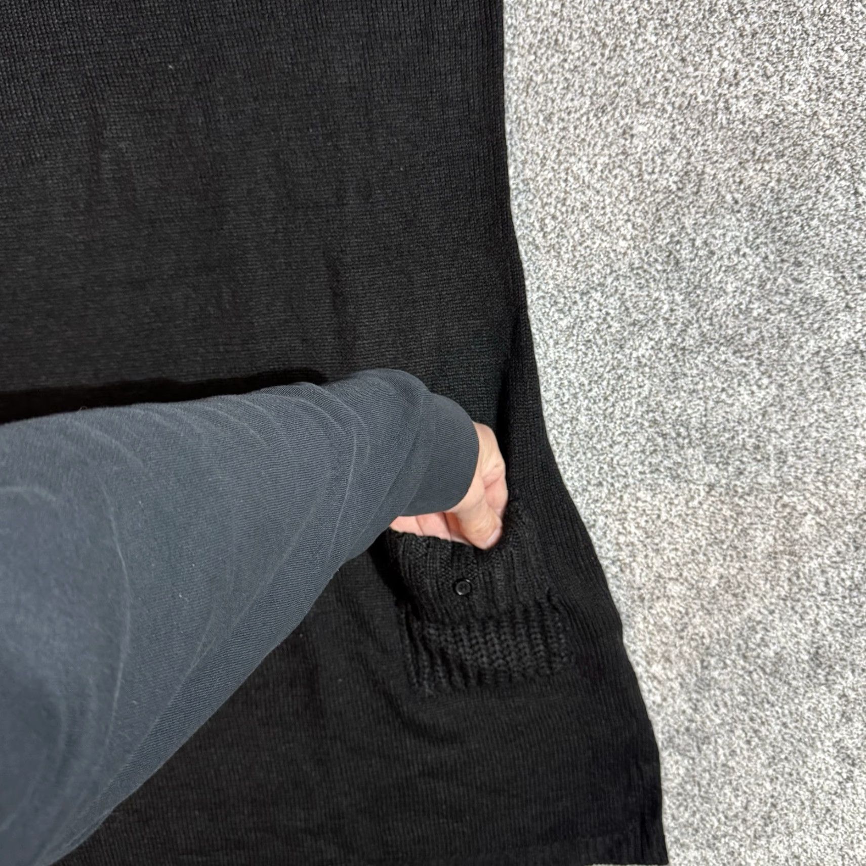 Vintage VINTAGE Pink Angel Sweater Dress Dress Knee Length Women 14 Black 100% Acrylic Grunge Minimalist Cozy Pockets Short Sleeve Knit Button Size XL / US 12-14 / IT 48-50 - 3 Thumbnail