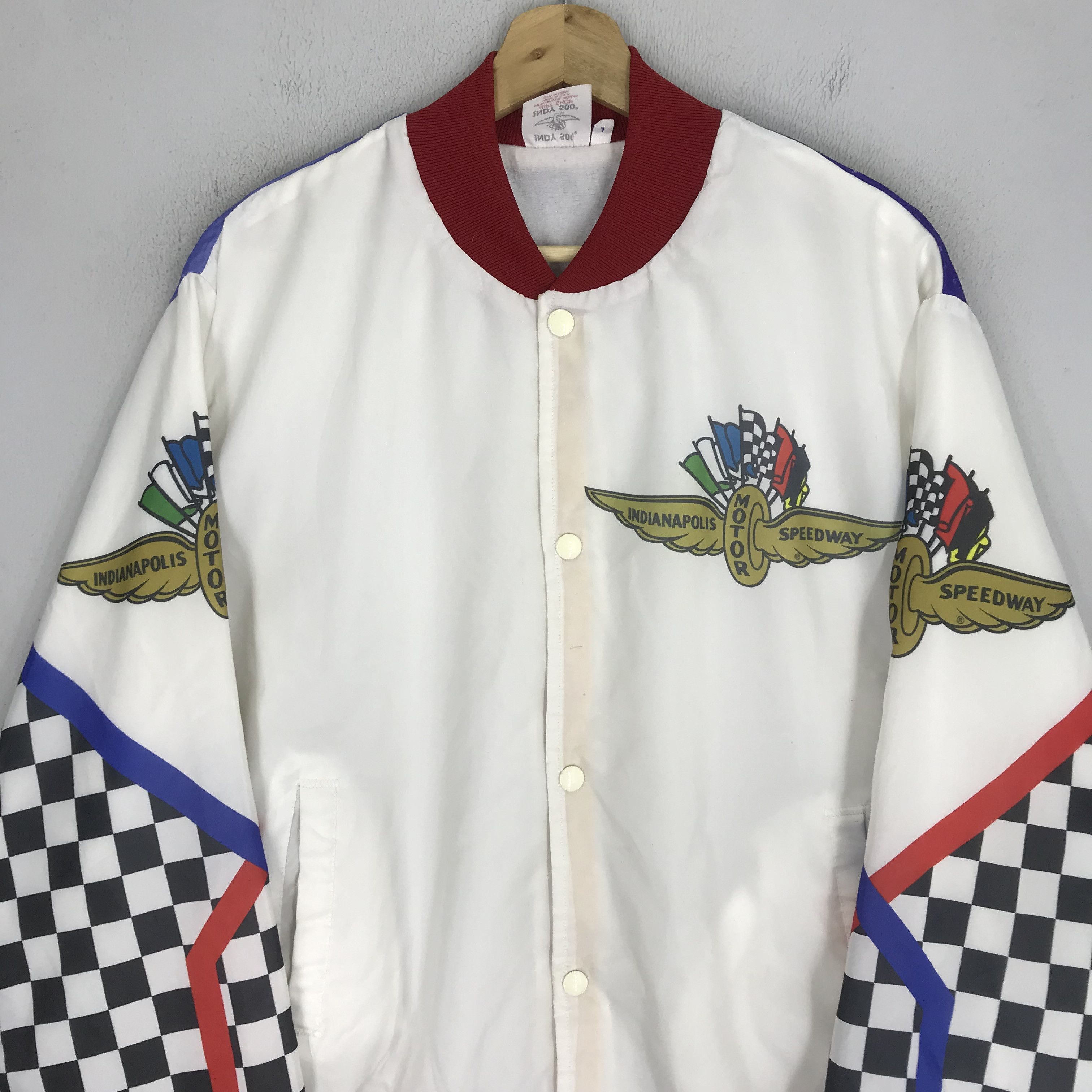 Vintage Vintage 90's Indianapolis Motor Speedway Varsity Jacket Size US L / EU 52-54 / 3 - 4 Thumbnail
