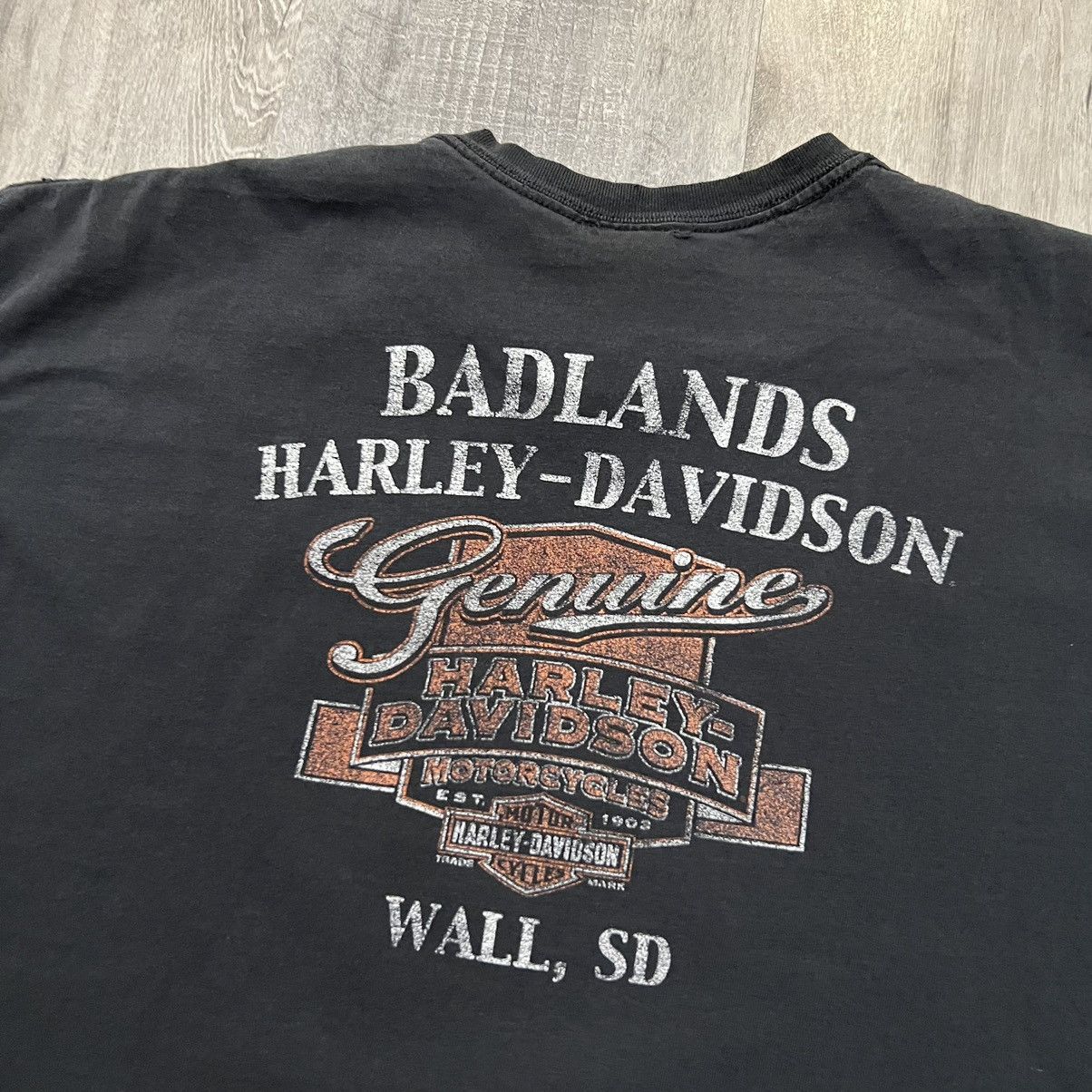 Harley Davidson Harley Davidson Motorcycles Badlands Black Fire Skull Shirt Size US XXL / EU 58 / 5 - 4 Thumbnail