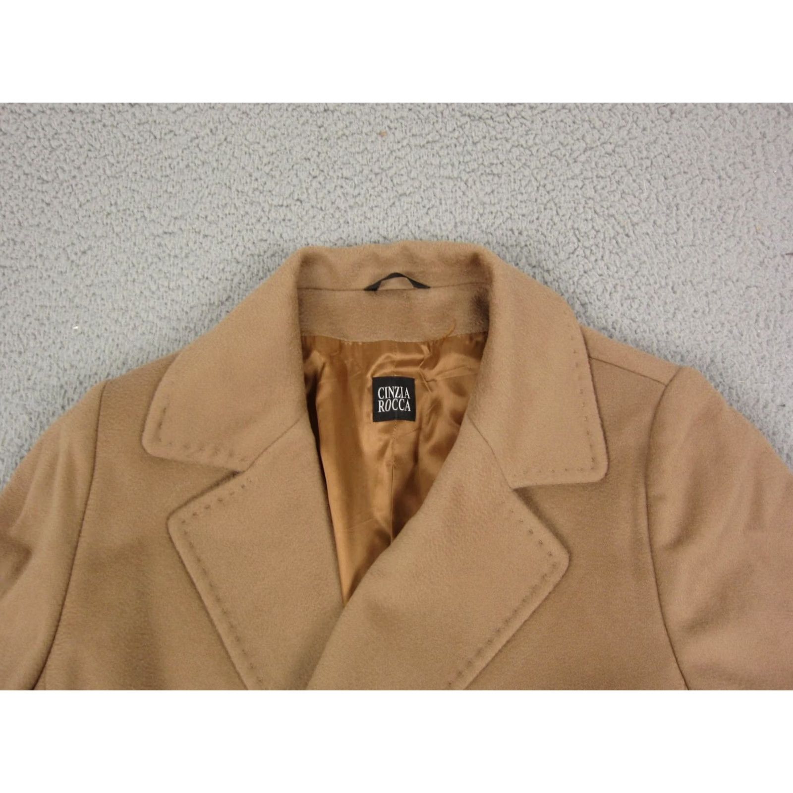 Cinzia Rocca Cinzia Rocca Peacoat Double Breasted Pure Virgin Wool Brown Womens Size 10 Size L / US 10 / IT 46 - 3 Thumbnail