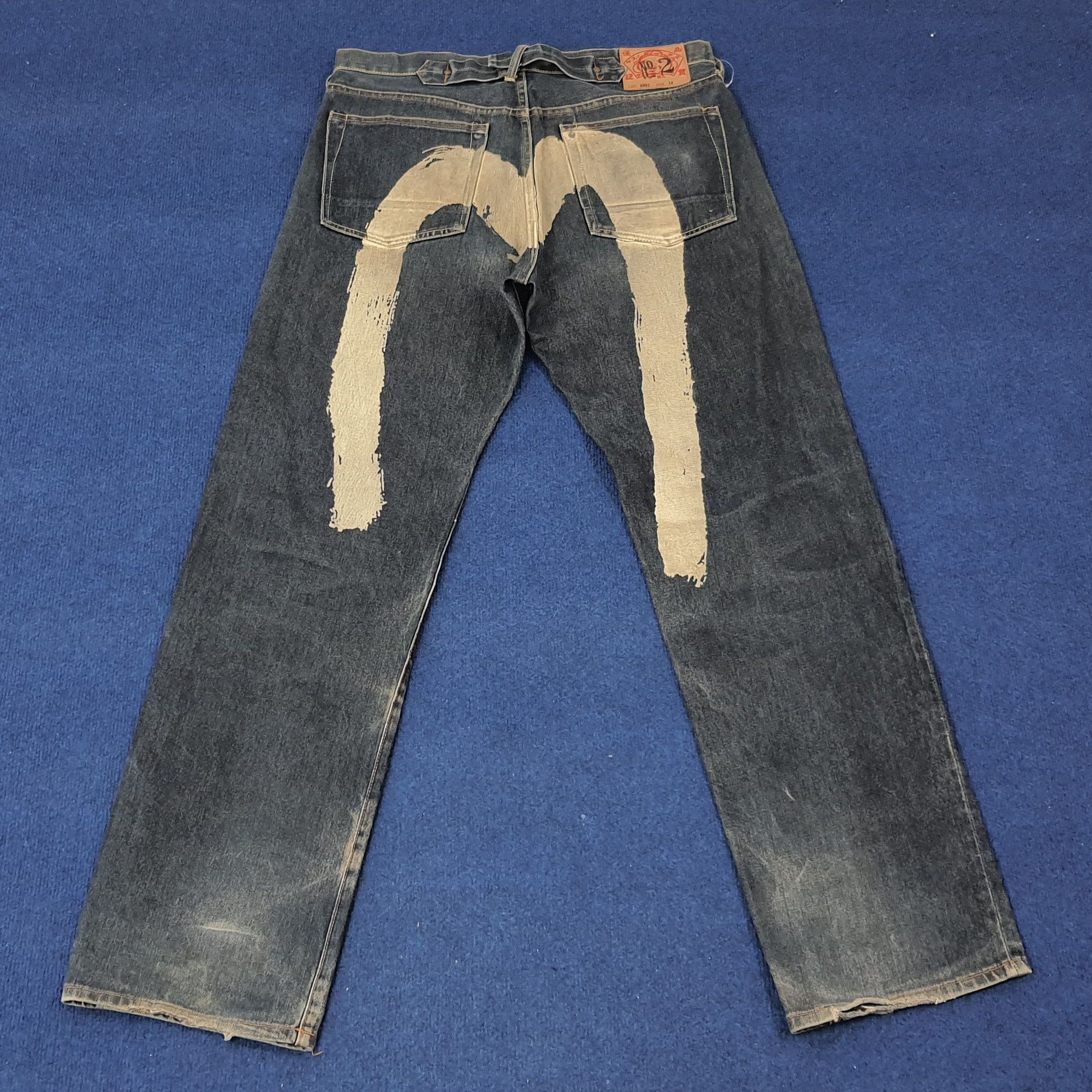 Japanese Brand × Vintage Vintage Evisu Salvadge Japan Custom Daicock Jeans C217N24 Size US 36 / EU 52 - 1 Thumbnail