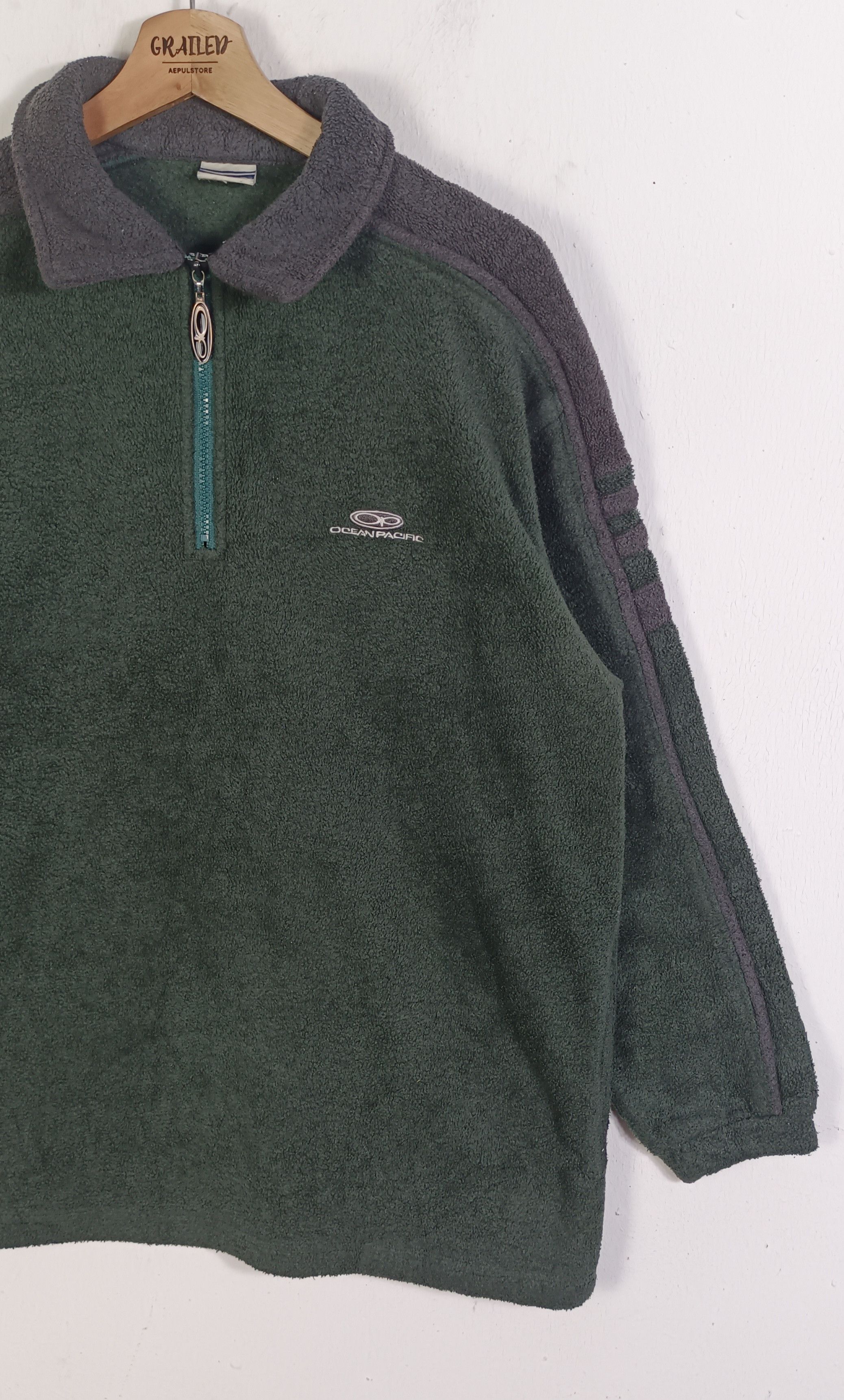 Ocean Pacific Vintage 90s Ocean Pacific Surfboard Fleece Halfzipper Jacket Size US L / EU 52-54 / 3 - 5 Thumbnail