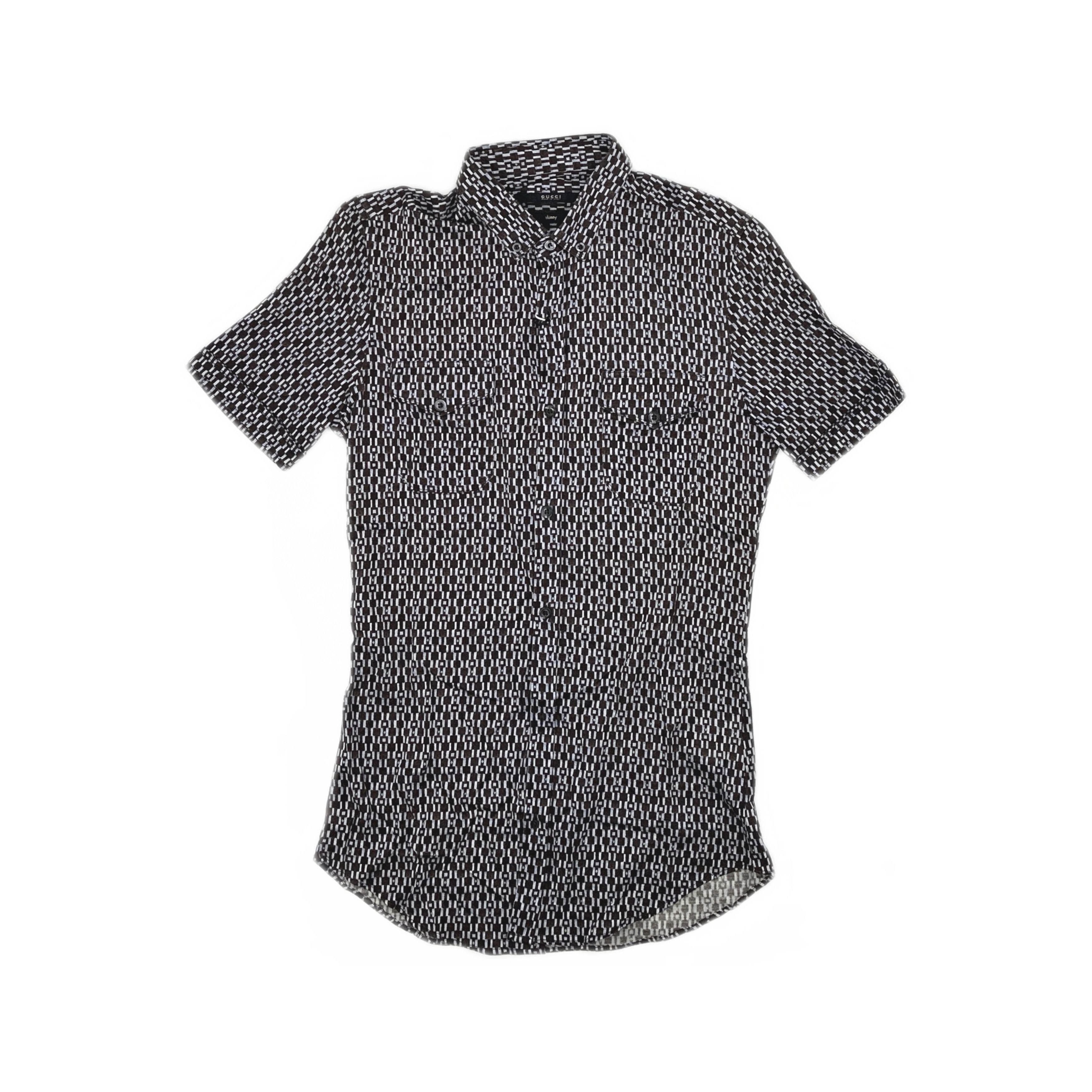 Gucci Gucci Geometric Pattern Short Sleeve Shirt Size S Size US S / EU 44-46 / 1 - 1 Thumbnail