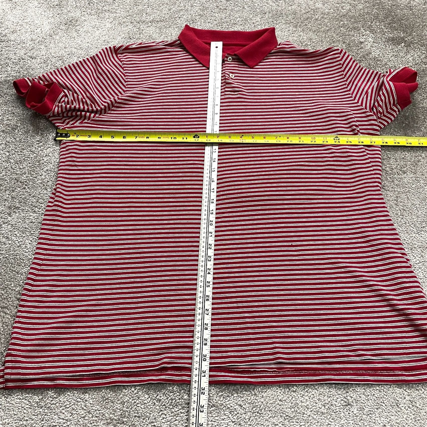 Vintage Unbranded Polo Shirt Mens 2XL Red Striped Short Sleeve Collared Active Golf Top Shirts Polo Shirt Mens 2XL Red Striped Short Sleeve Collared Golf Top Size US XXL / EU 58 / 5 - 4 Thumbnail