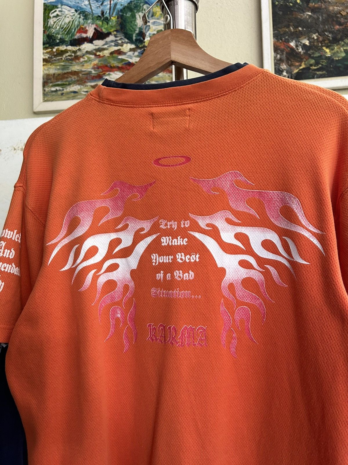 If Six Was Nine Y2k Affliction Fire Long Sleeve Size US M / EU 48-50 / 2 - 2 Thumbnail
