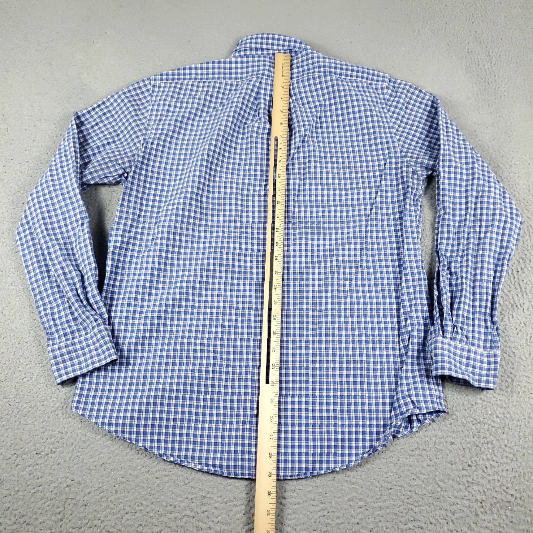 Ralph Lauren VINTAGE Ralph Lauren Shirt Mens Medium Blue Plaid Button-Up Long Sleeve Collared Cotton Casual Formal Golf Size US M / EU 48-50 / 2 - 6 Thumbnail