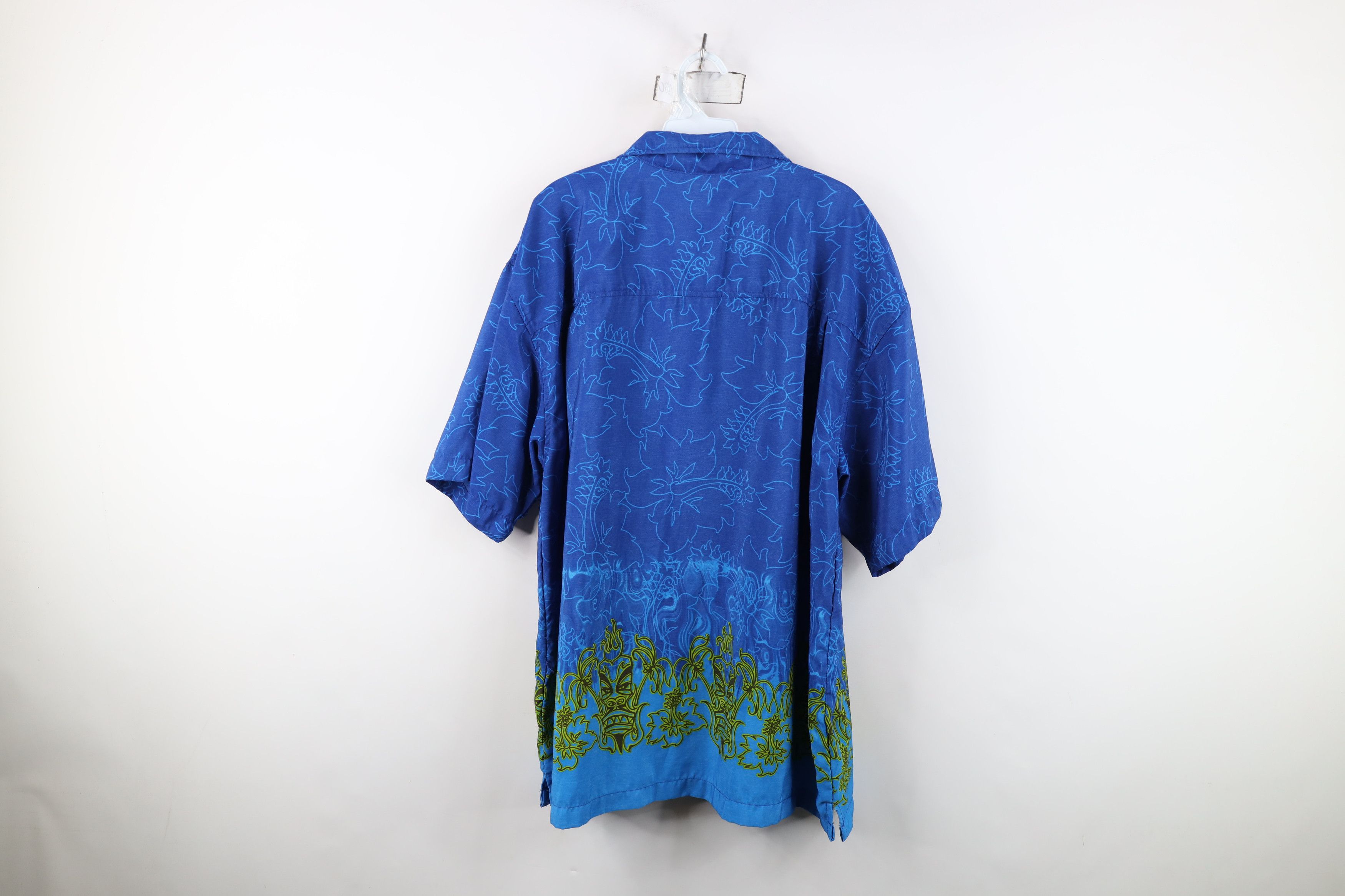 Vintage Vintage 90s Y2K Streetwear Fire Flames Hawaiian Button Shirt Size US XL / EU 56 / 4 - 10 Thumbnail
