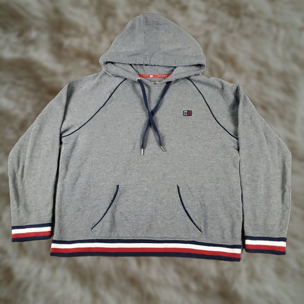 Tommy Hilfiger Tommy Hilfiger Gray Pullover Hoodie Sweatshirt Womens Large Size L / US 10 / IT 46 - 1 Thumbnail