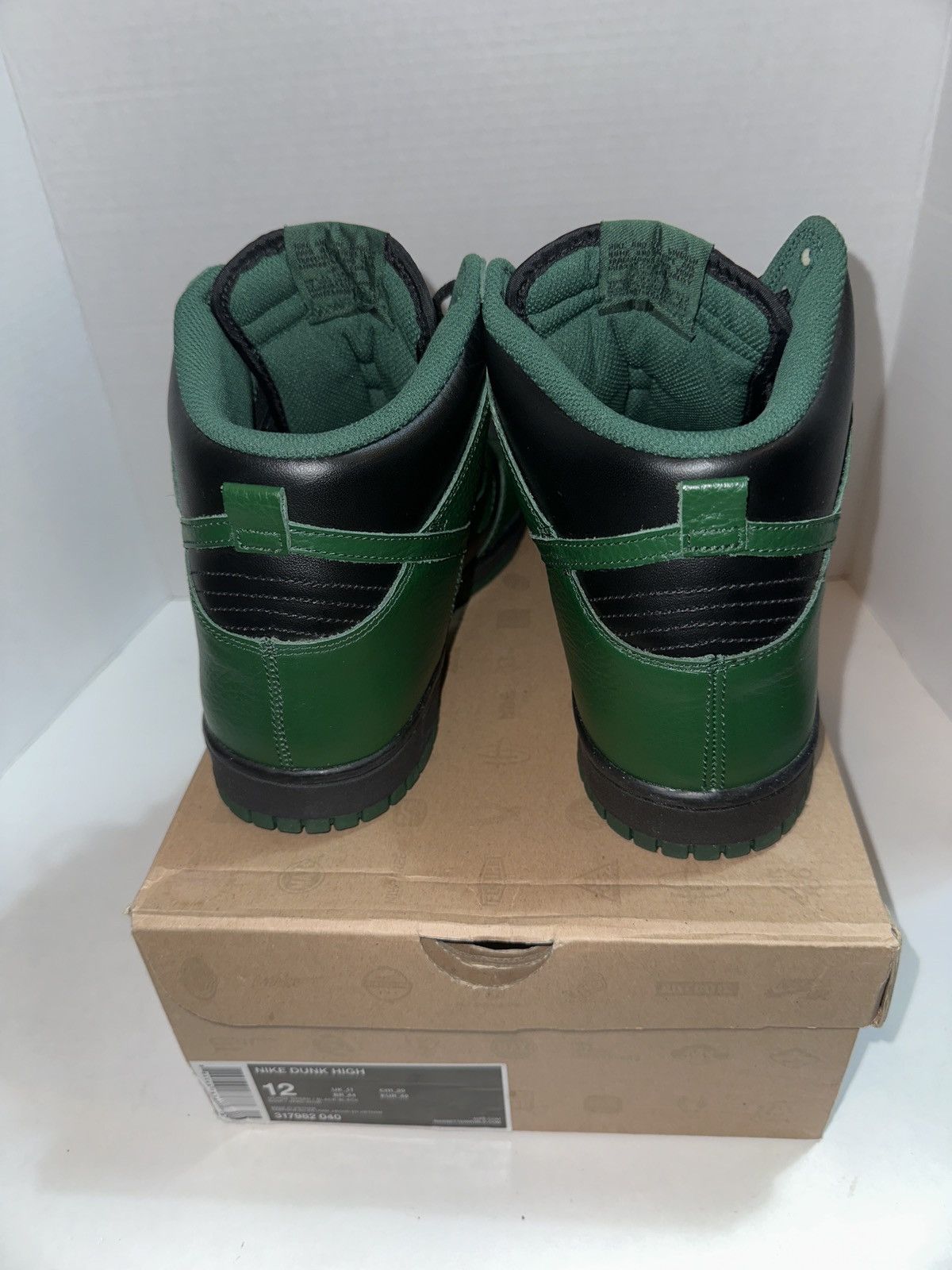 Nike RARE! Nike Dunk High Gorge Green Black DS US12 Size US 12 / EU 45 - 4 Thumbnail