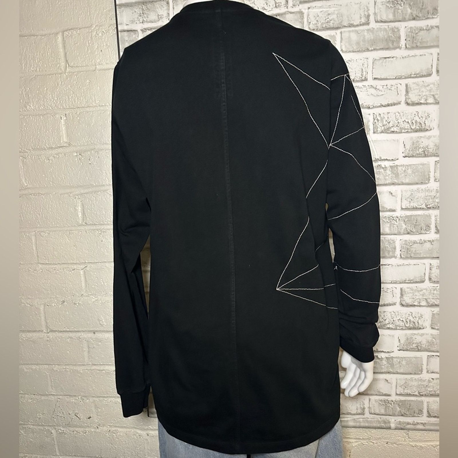 Rick Owens rare Babel SS19 Embroidered Sweatshirt size L Black Cotton Size US L / EU 52-54 / 3 - 4 Thumbnail