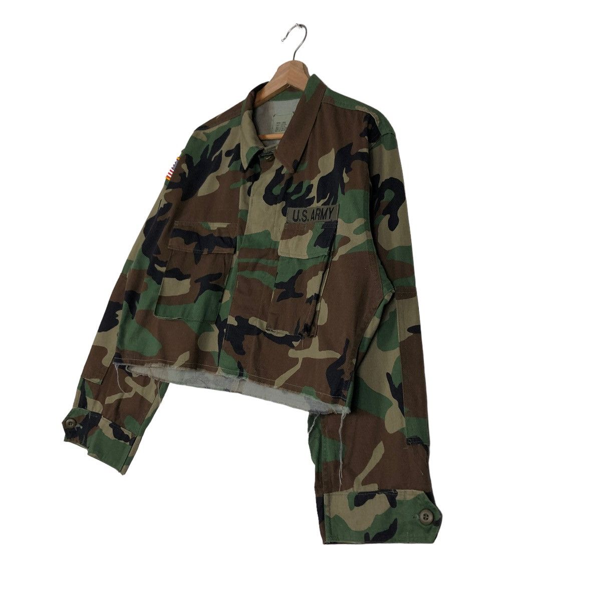 Vintage 🔥Vintage Cropped Chore Camoflouge Jacket US Army Size US S / EU 44-46 / 1 - 2 Thumbnail