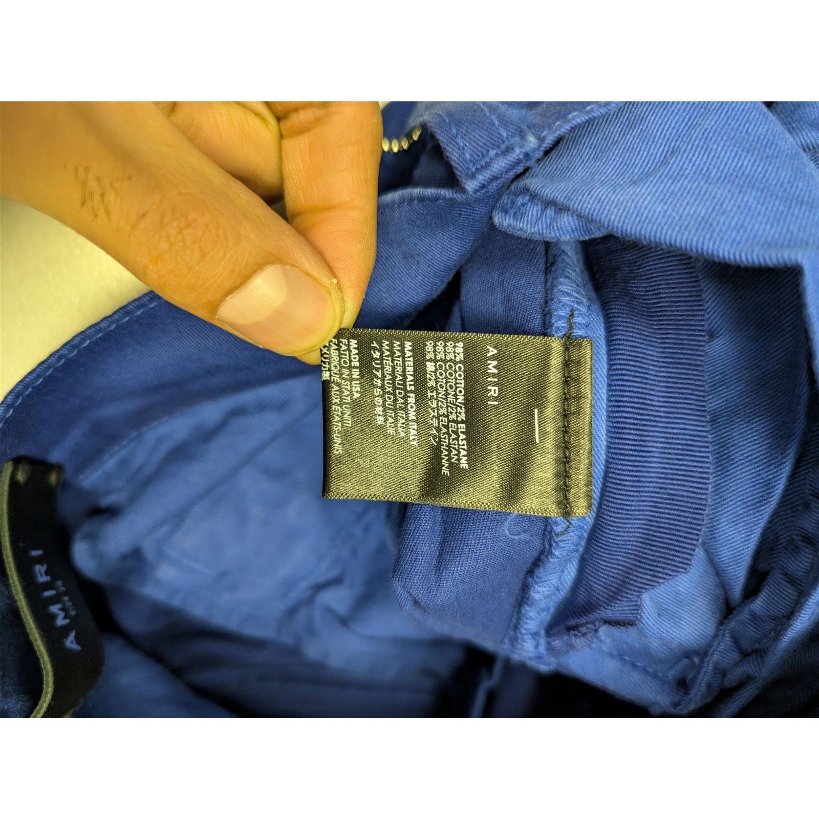 Amiri o1rshd1 Stack Track Cargo Trousers Pants Royal Blue / White Size US 28 / EU 44 - 19 Thumbnail