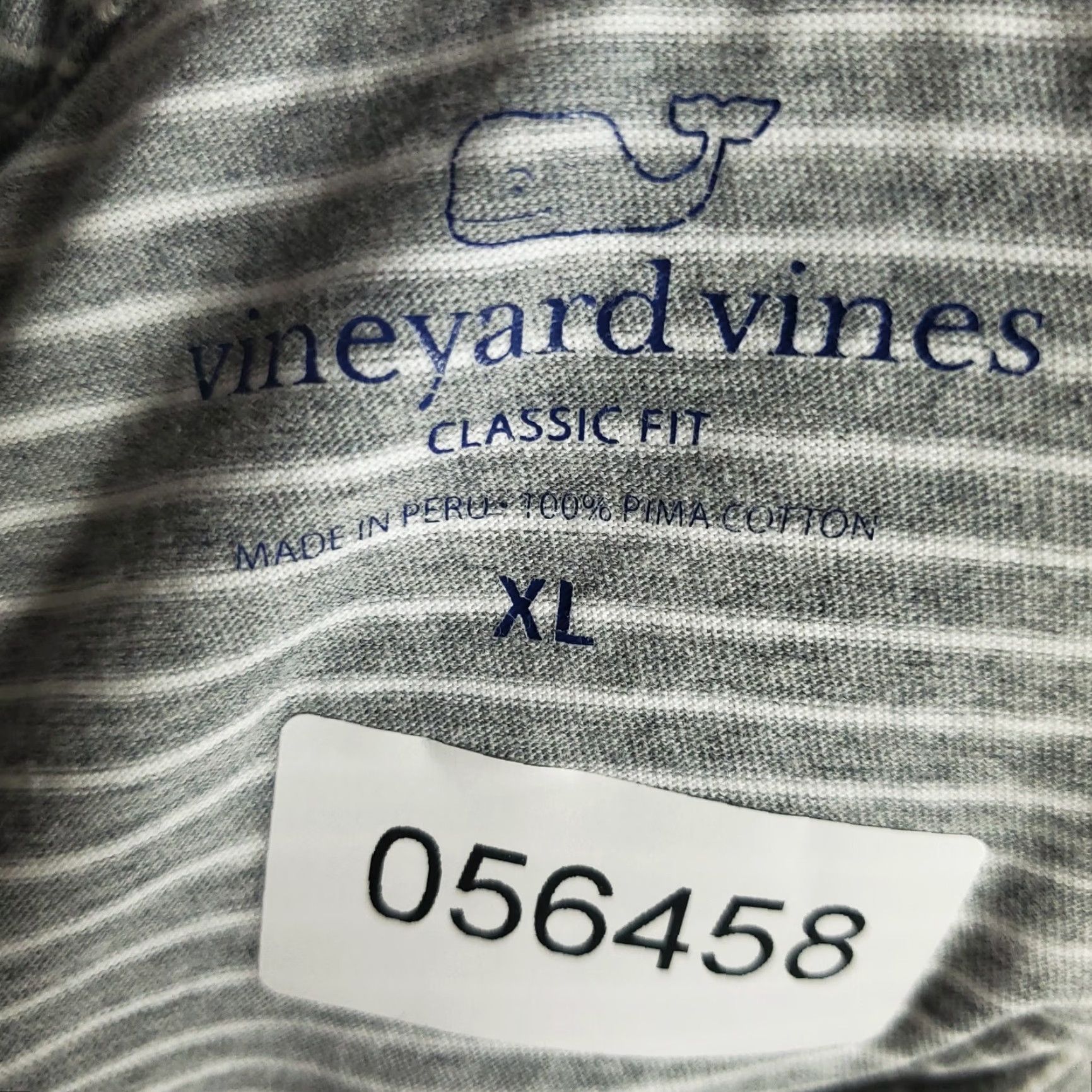 Vineyard Vines VINEYARD VINES Polo Shirt Mens XL Gray Striped Casual Short Sleeve Golf Classic Sports Size US XL / EU 56 / 4 - 8 Thumbnail
