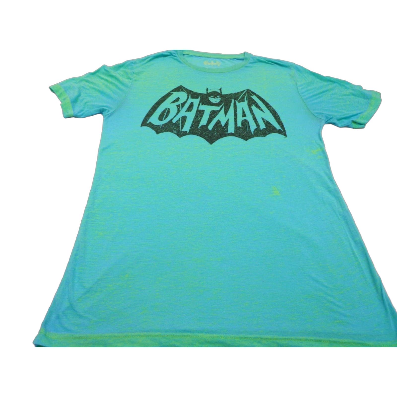 DC Comics Batman Logo Green - Yellow Thin T-Shirt Size Small (34-36) Men DC Comics Shirt Short Sleeve Crew Neck, 53/47 Cotton-Polyester, Comics Theme Size US S / EU 44-46 / 1 - 1 Thumbnail