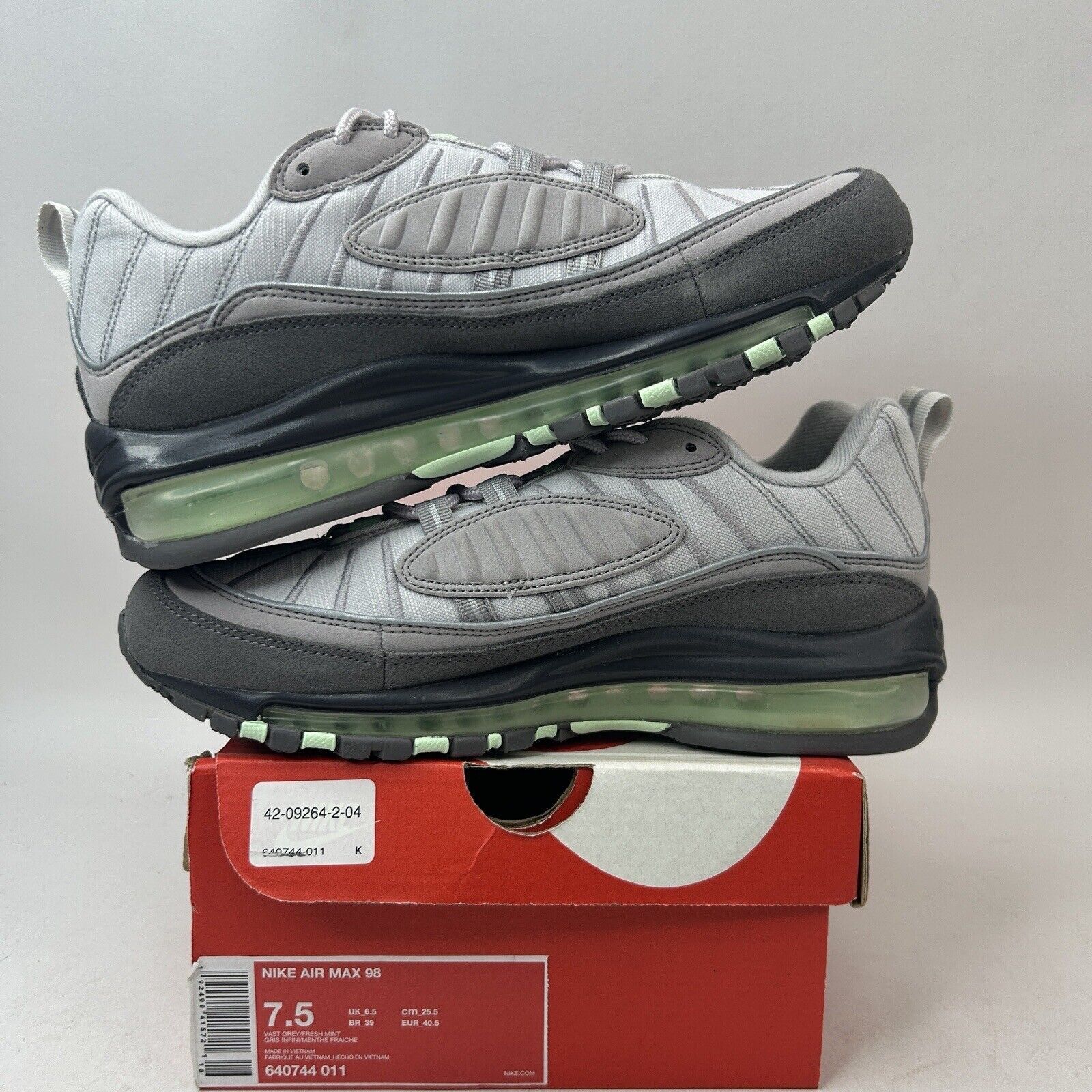 Nike Nike Air Max 98 “Vast Grey Fresh Mint Green” 2024 Size US 7.5 / EU 40-41 - 3 Thumbnail