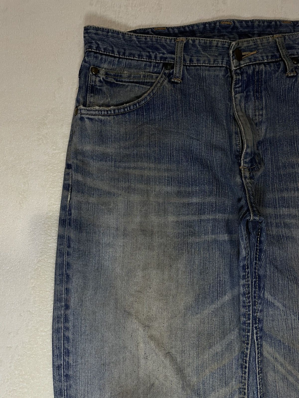 Vintage Wrangler Faded Distress Denim Jeans