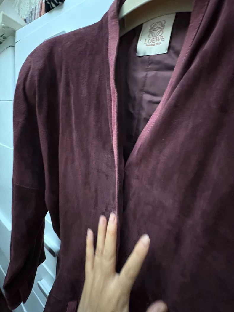 Loewe LOEWE suede dark burgundy jacket Size M / US 6-8 / IT 42-44 - 4 Thumbnail