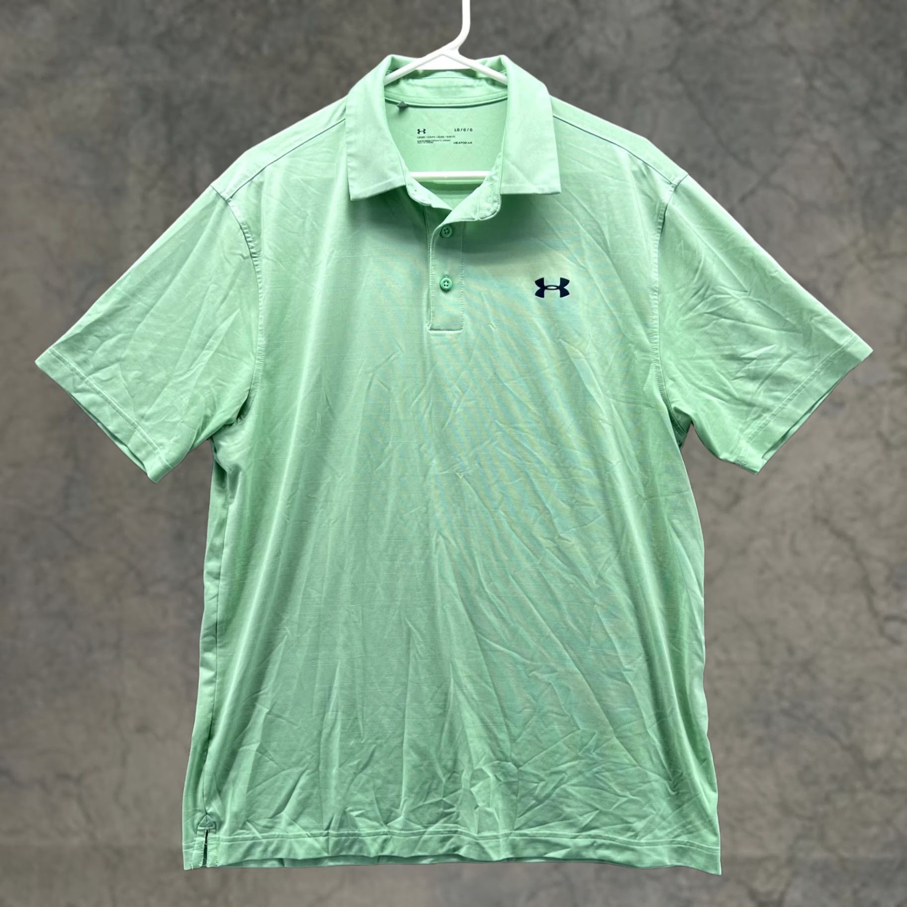 Under Armour Under Armour Polo Shirt Men Large Mint Green Loose Fit HeatGear Casual Golf Shirt Size US L / EU 52-54 / 3 - 1 Thumbnail