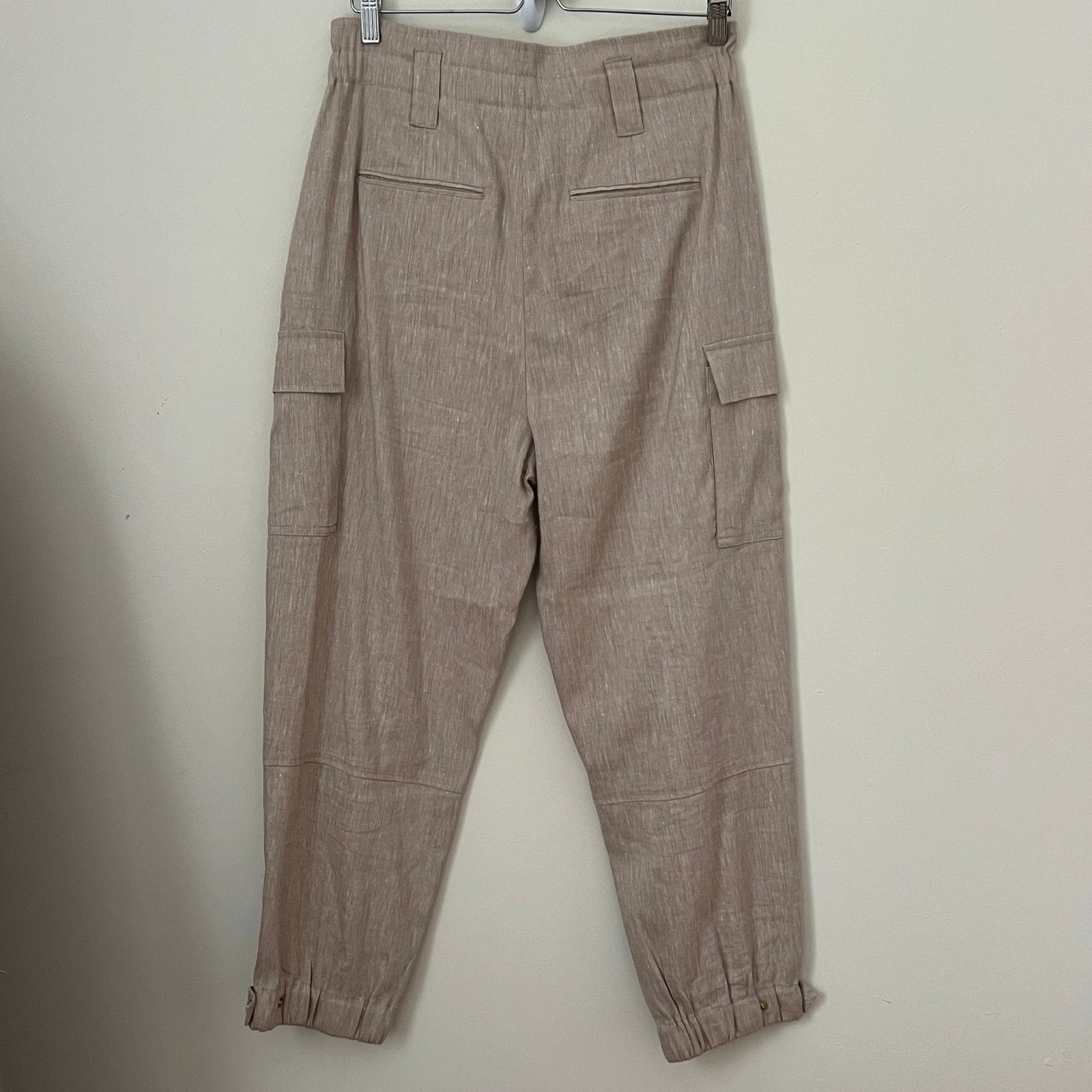 Reiss REISS Womens Cargo Style Linen Blend Trousers Size 10 Size 32" / US 10 / IT 46 - 4 Thumbnail