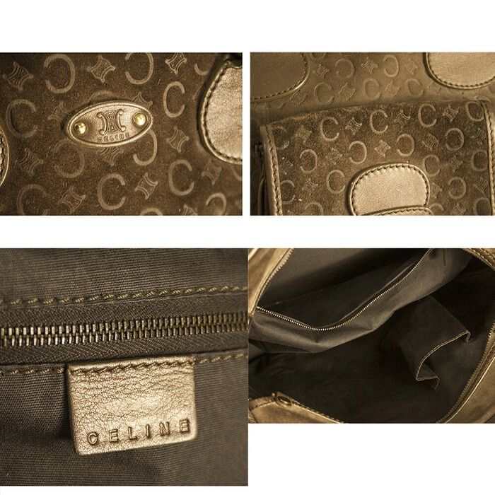 Celine Celine Monogram Brown Suede Handbag Size ONE SIZE - 4 Thumbnail