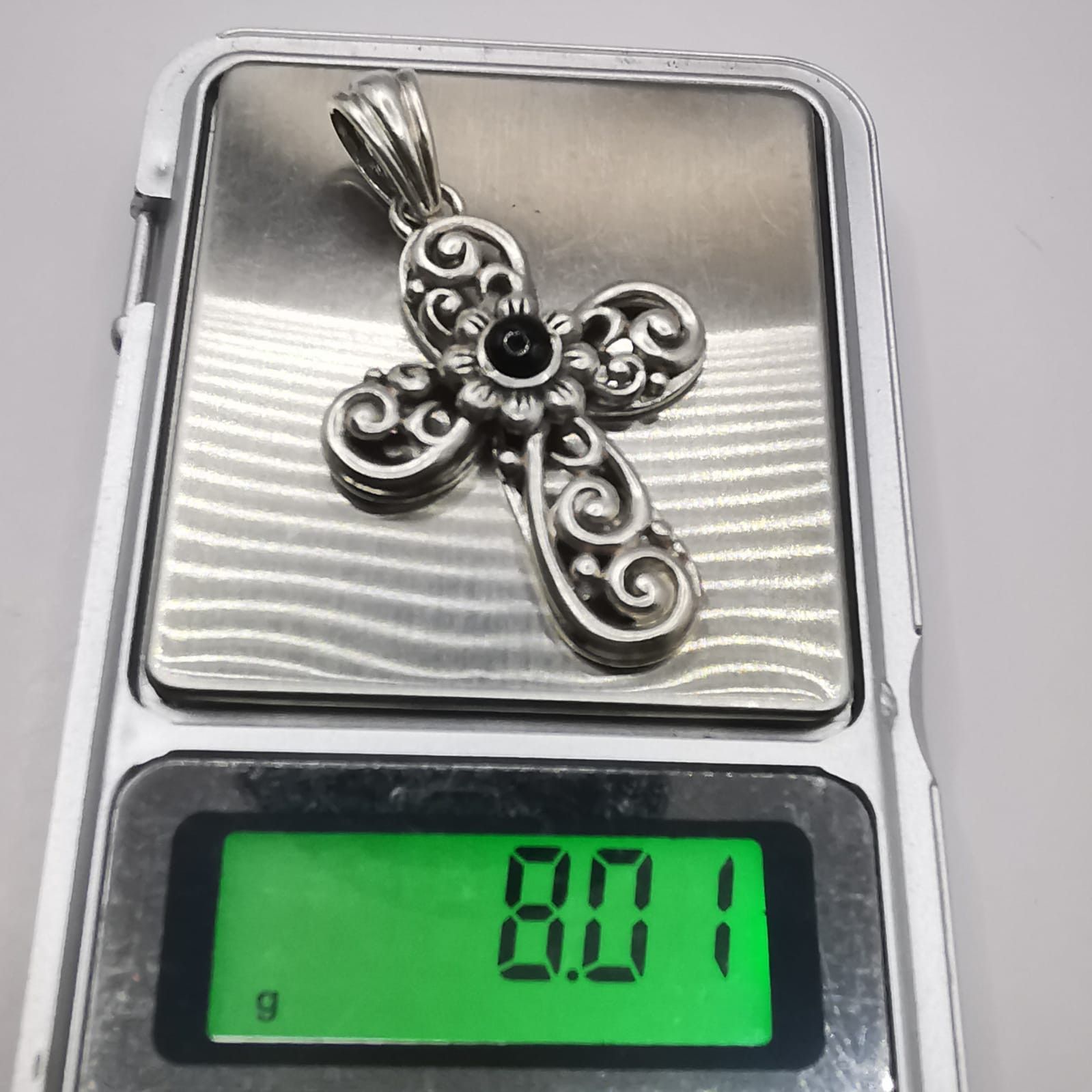 Sterling Silver Vintage Cross pendant made of 925 silver 8,01g Size ONE SIZE - 6 Thumbnail