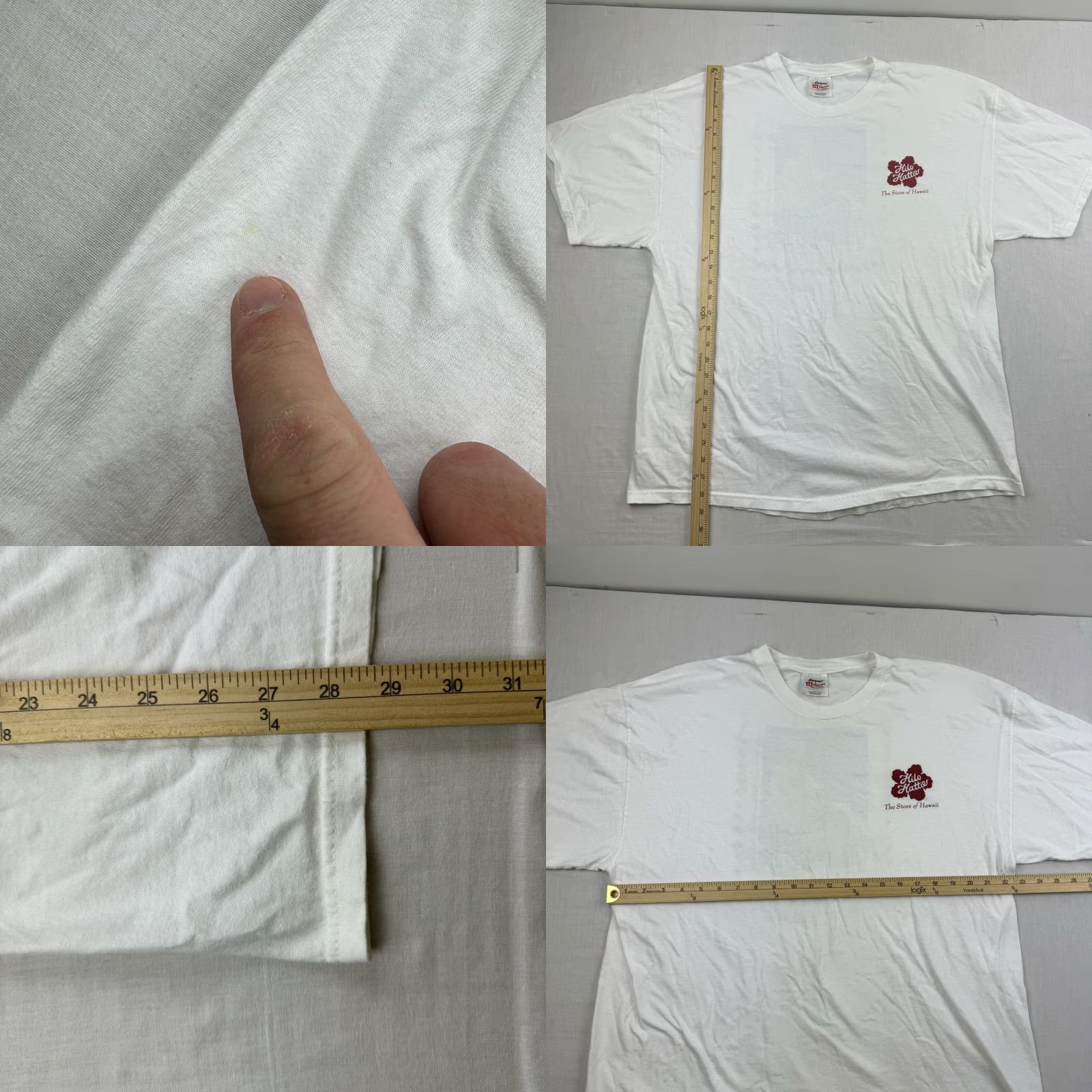 Hanes VINTAGE Hilo Hattie Shirt Adult XL White Hawaiian 90s Y2K Promo Hawaiian 90s Mens XL White Shirt Size US XL / EU 56 / 4 - 8 Thumbnail