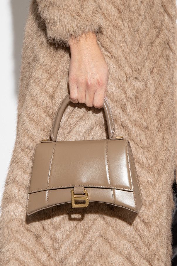 Balenciaga o1bcso1str1024 Size: OS / Hourglass Top Handle Bag Beige Size ONE SIZE - 2 Thumbnail