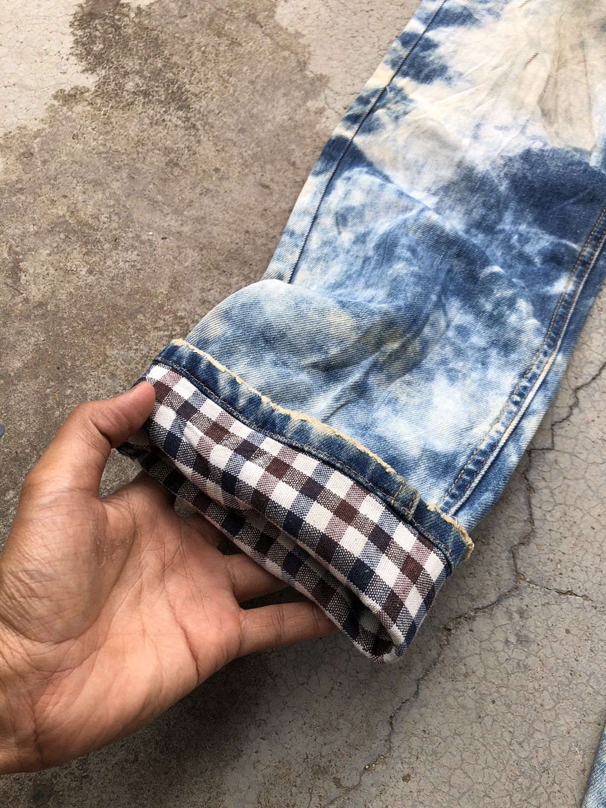 Japanese Brand BLEACHED⚡️⚡️TAKESHY KUROSAWA DISTRESSED DENIM Size US 31 - 7 Thumbnail