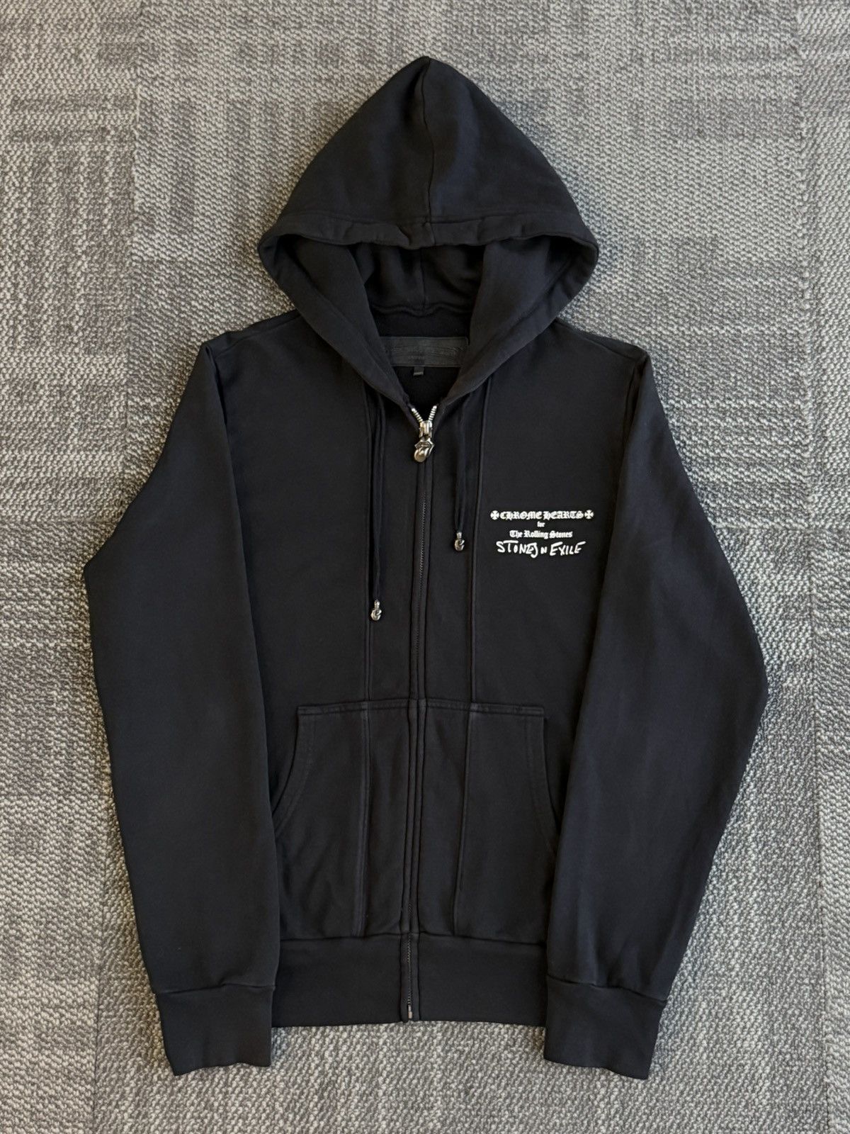 Chrome Hearts CHROME HEARTS Rolling Stones Zip Up Hoodie BLACK