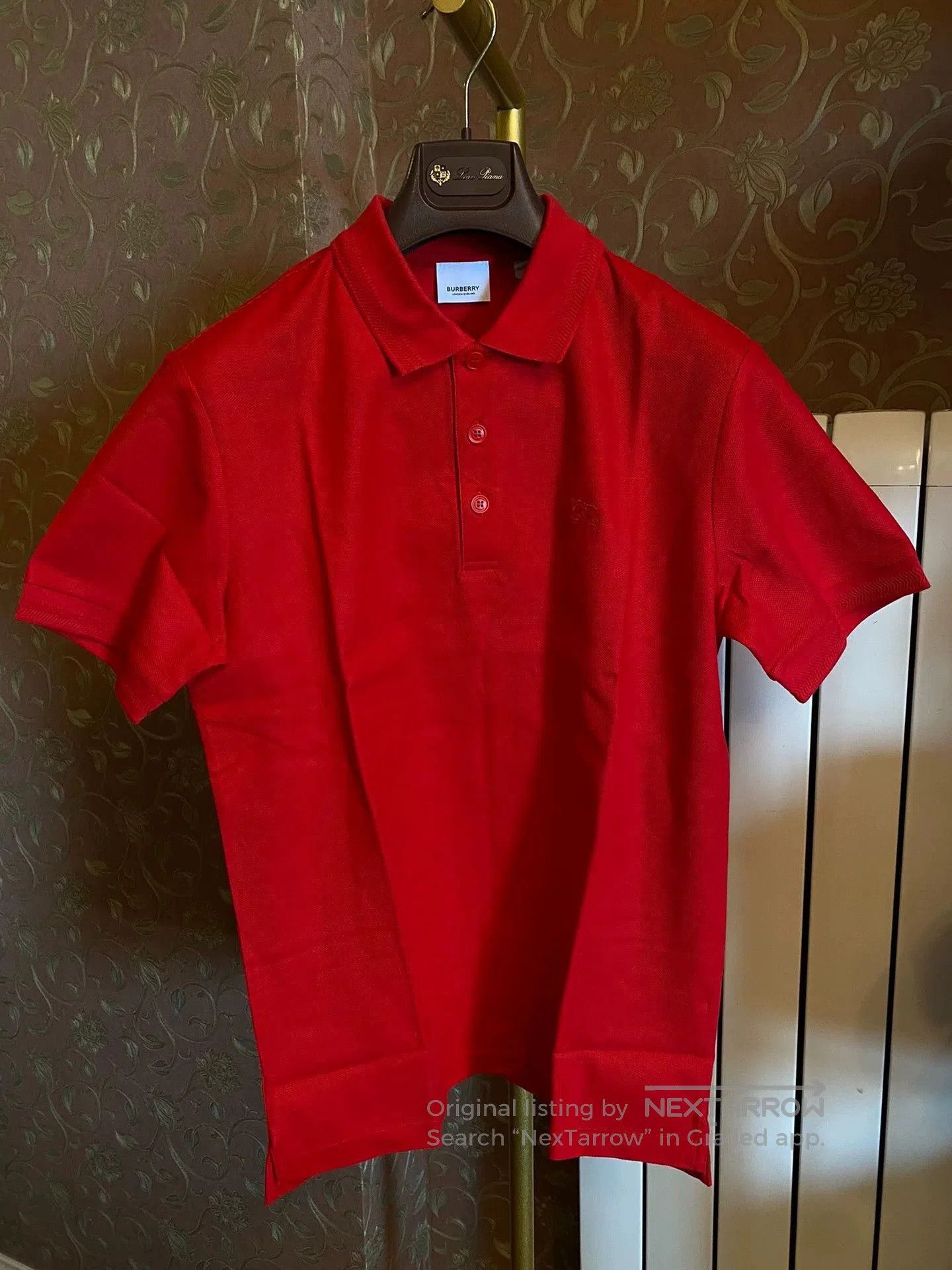 Burberry Red Short Sleeve Polo Shirt Size L. Size US L / EU 52-54 / 3 - 1 Thumbnail