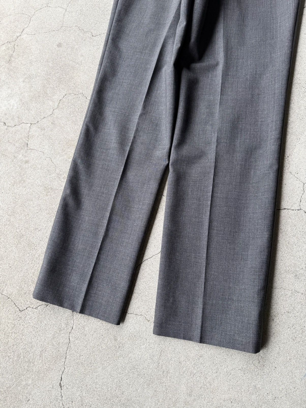 Helmut Lang 90s HELMUT LANG Archive Dark Gray Wool Slacks Size US 27 - 7 Thumbnail