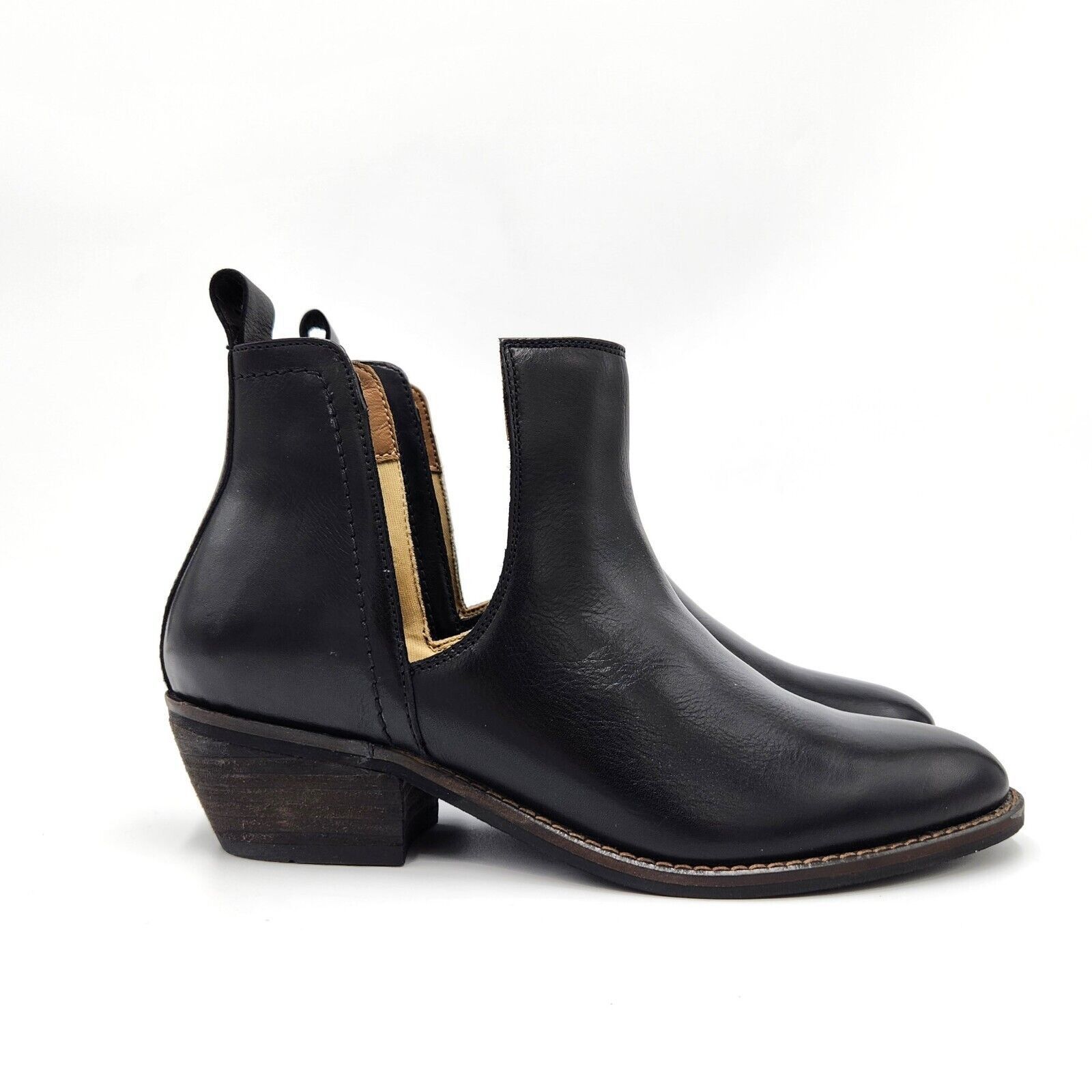 The Unbranded Brand Journee Signature Women Black Leather Ankle Booties Size 6.5 Size US 6.5 / IT 36.5 - 2 Thumbnail