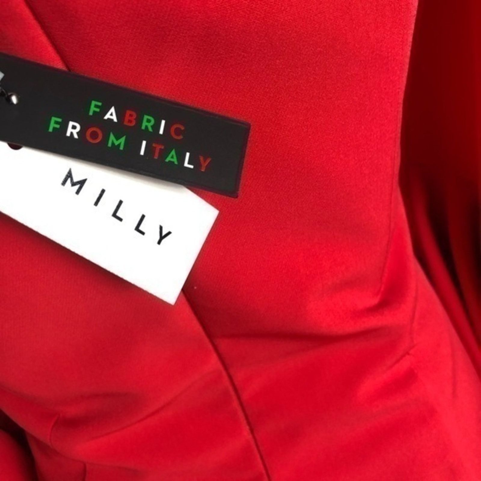 Milly Double Ruffle Selena Mini Cherry Red Dress Size 4