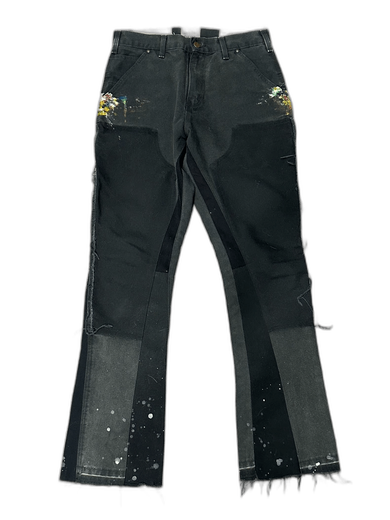 Gallery Dept. Black Denim Pants with Paint Details