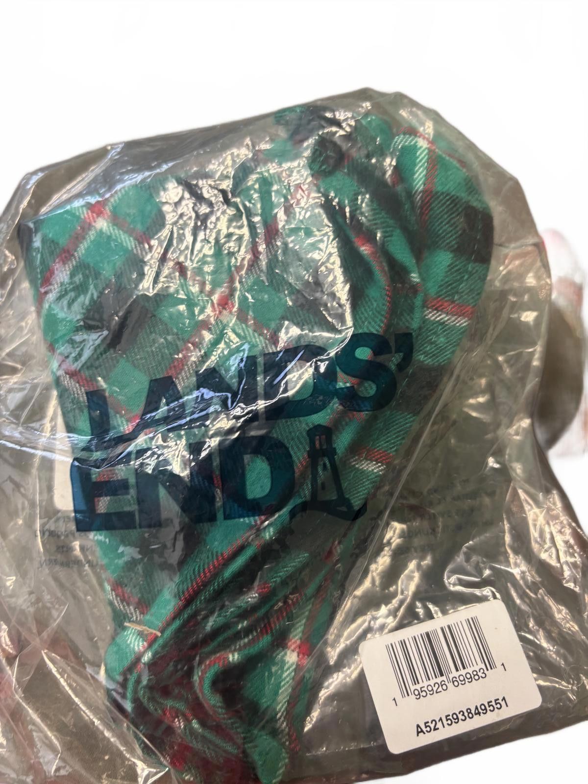 Lands' End Lands' End Green Plaid Cotton Dog Bandana - Medium Size ONE SIZE - 6 Thumbnail