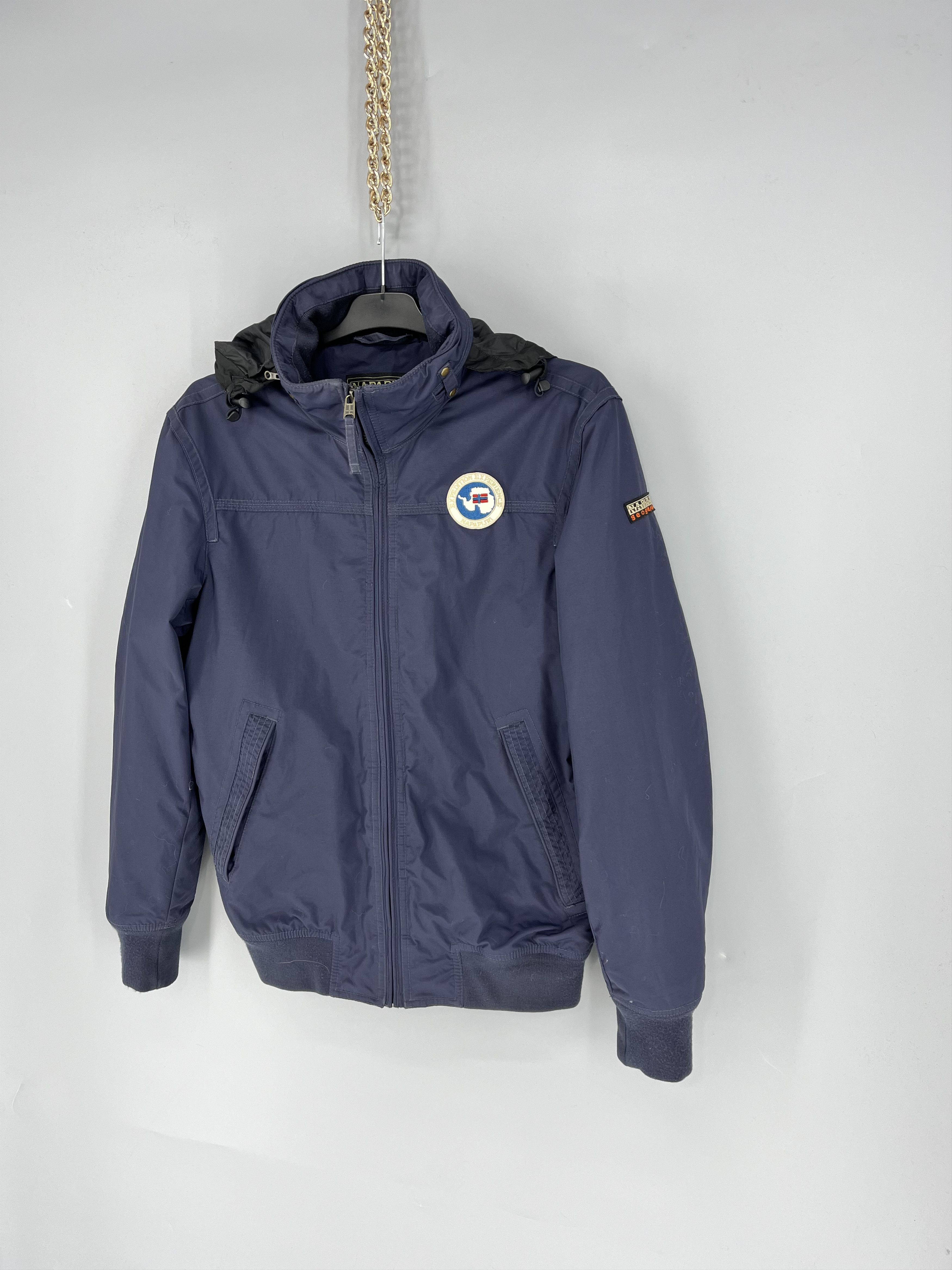 Napapijri Vintage NAPAPIJRI GEOGRAPHIC Embroiderd Logo Hooded Bomber Size US M / EU 48-50 / 2 - 3 Thumbnail