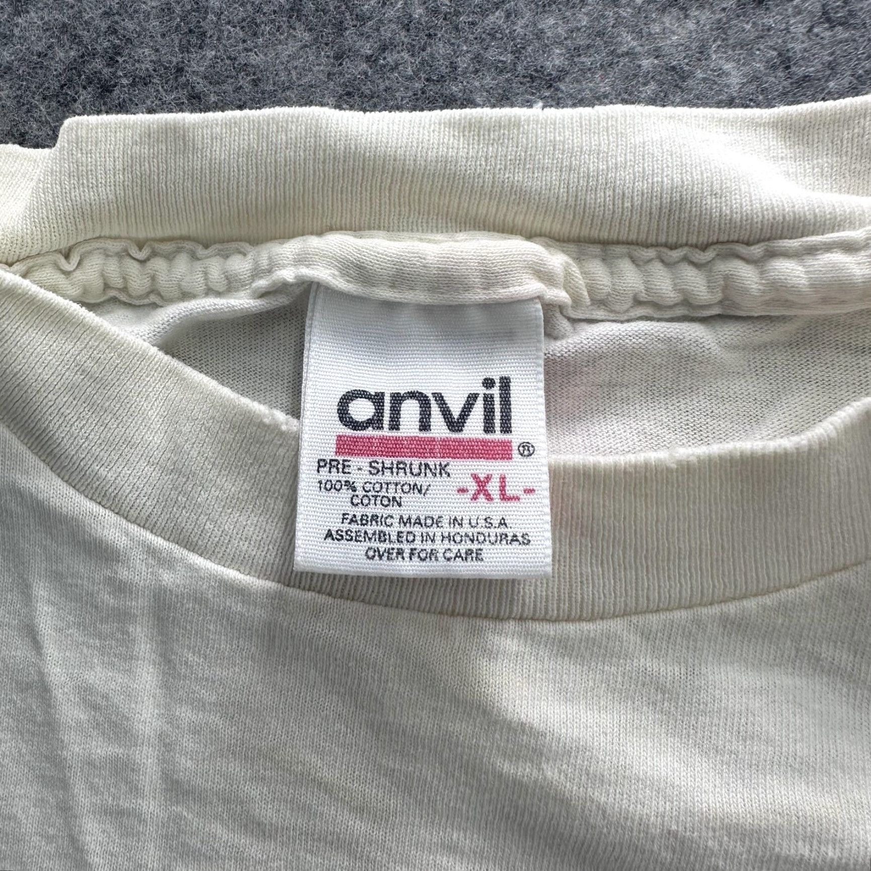 Anvil VINTAGE 2Xtreme Performance International Shirt Mens XL Ivory Graphic Print 90s Double Sided Crewneck Short Sleeve T-Shirt Anvil Cotton Size US XL / EU 56 / 4 - 3 Thumbnail