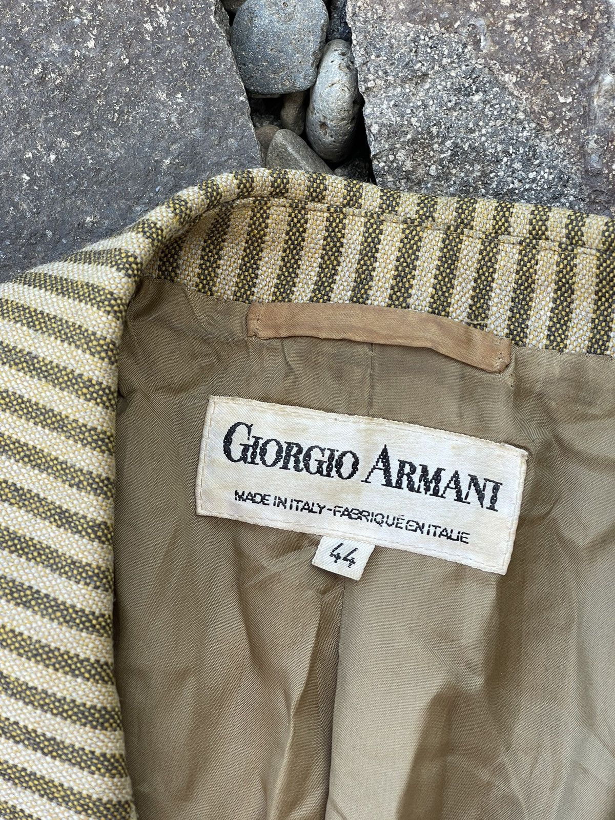 Giorgio Armani 80’s Giorgio Armani vintage striped cocktail blazer rare Size 44R - 14 Thumbnail