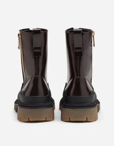 Dolce & Gabbana o1y0825 Leather Ankle Boots in Dark Brown/Black Size US 5.5 / IT 35.5 - 3 Thumbnail