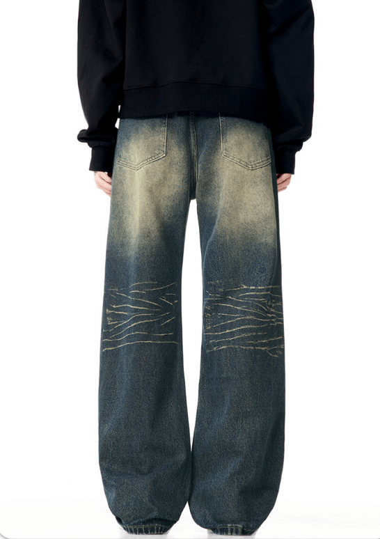 Japanese Brand × Jean Retro washed straight loose casual versatile cleanfit jeans Size US 32 / EU 48 - 4 Thumbnail