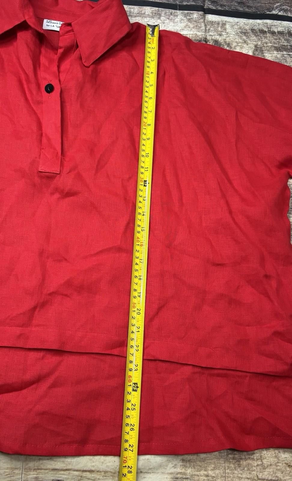 Other Louis Pimon for La Libellule Top Womens 3XL Linen Polo VTG Size 3XL / US 20-22 - 9 Thumbnail