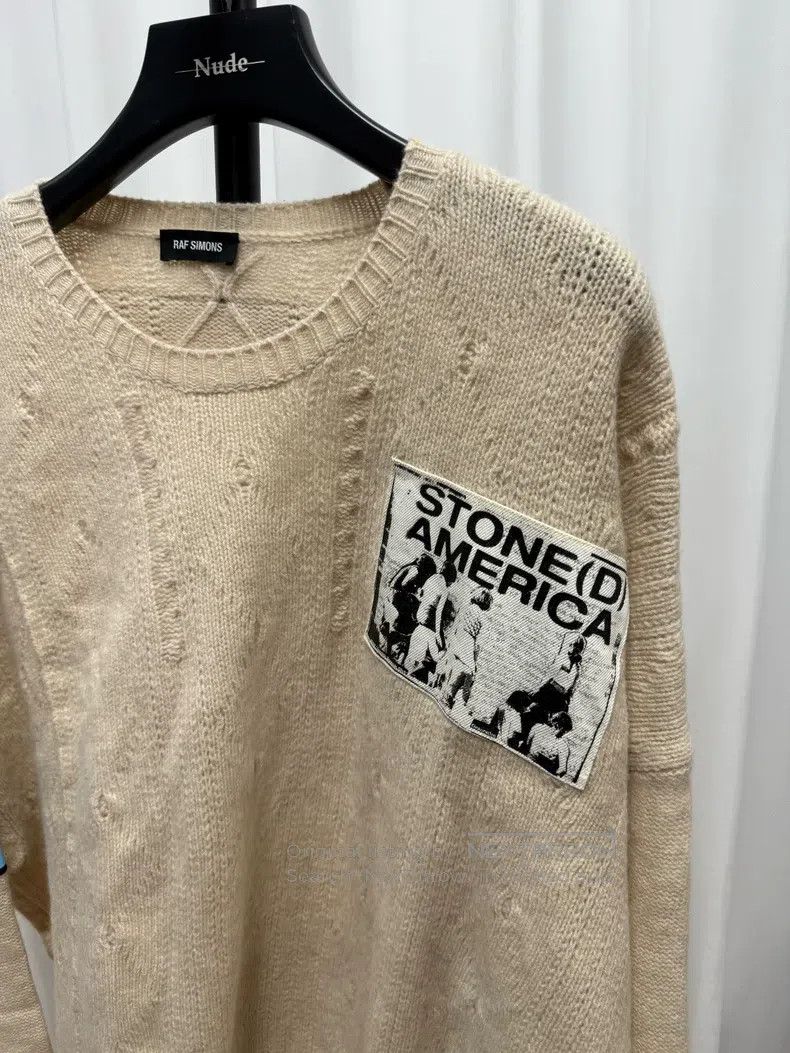 Raf Simons Raf Simons Knit Wool Appliqué Sweater OS Version XS Size Size XS / US 0-2 / IT 36-38 - 2 Thumbnail