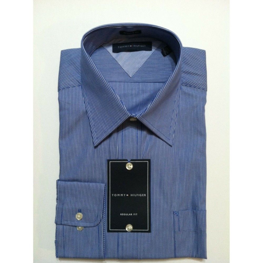 Tommy Hilfiger TOMMY HILFIGER MENS NEW BLUE 100%COTTON DRESS SHIRT 16/34-35 Size US L / EU 52-54 / 3 - 1 Thumbnail