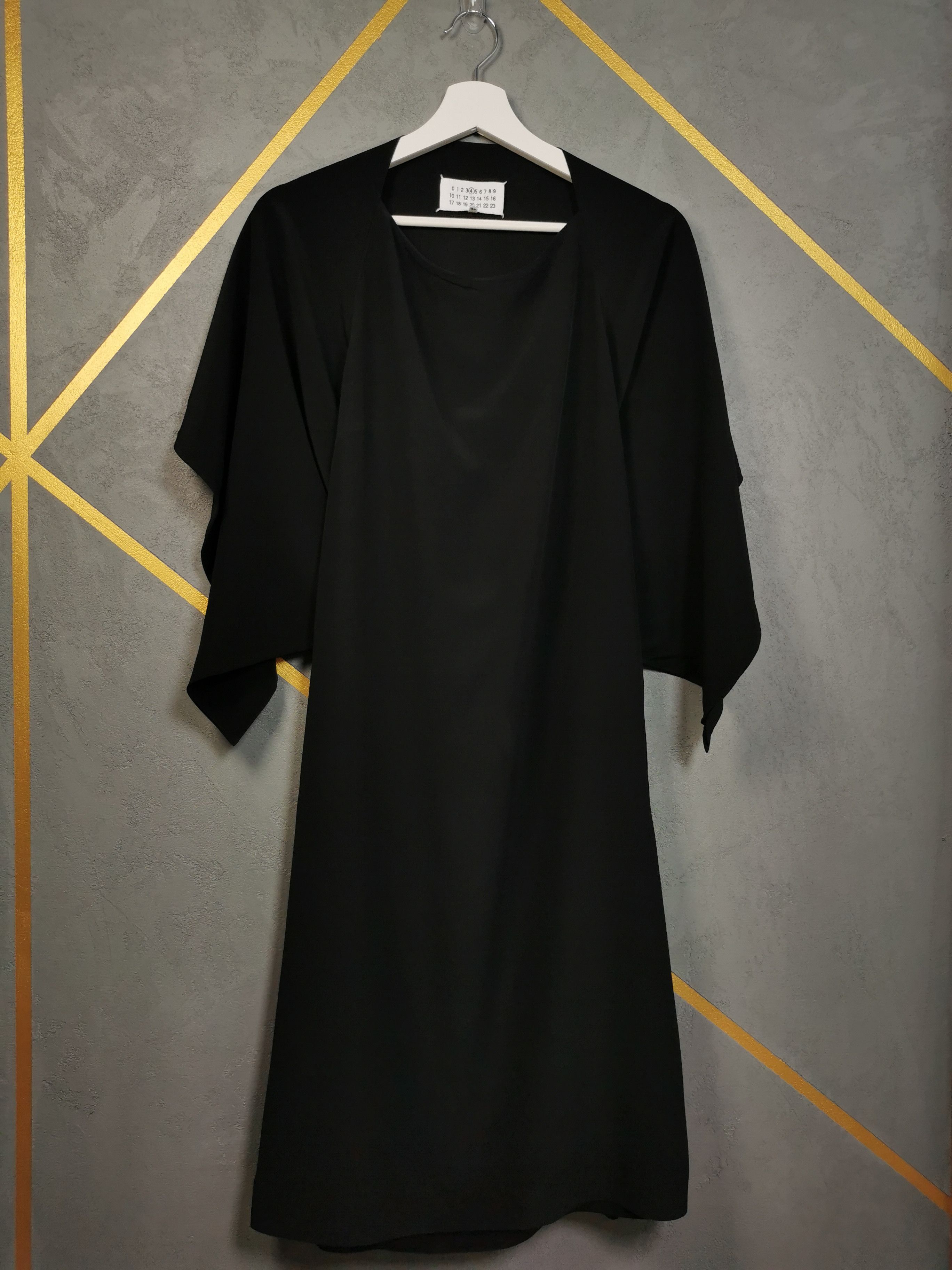 image of Martin Maison Margiela Mm6 Silk Midi Dress in Black, Women's (Size Small)