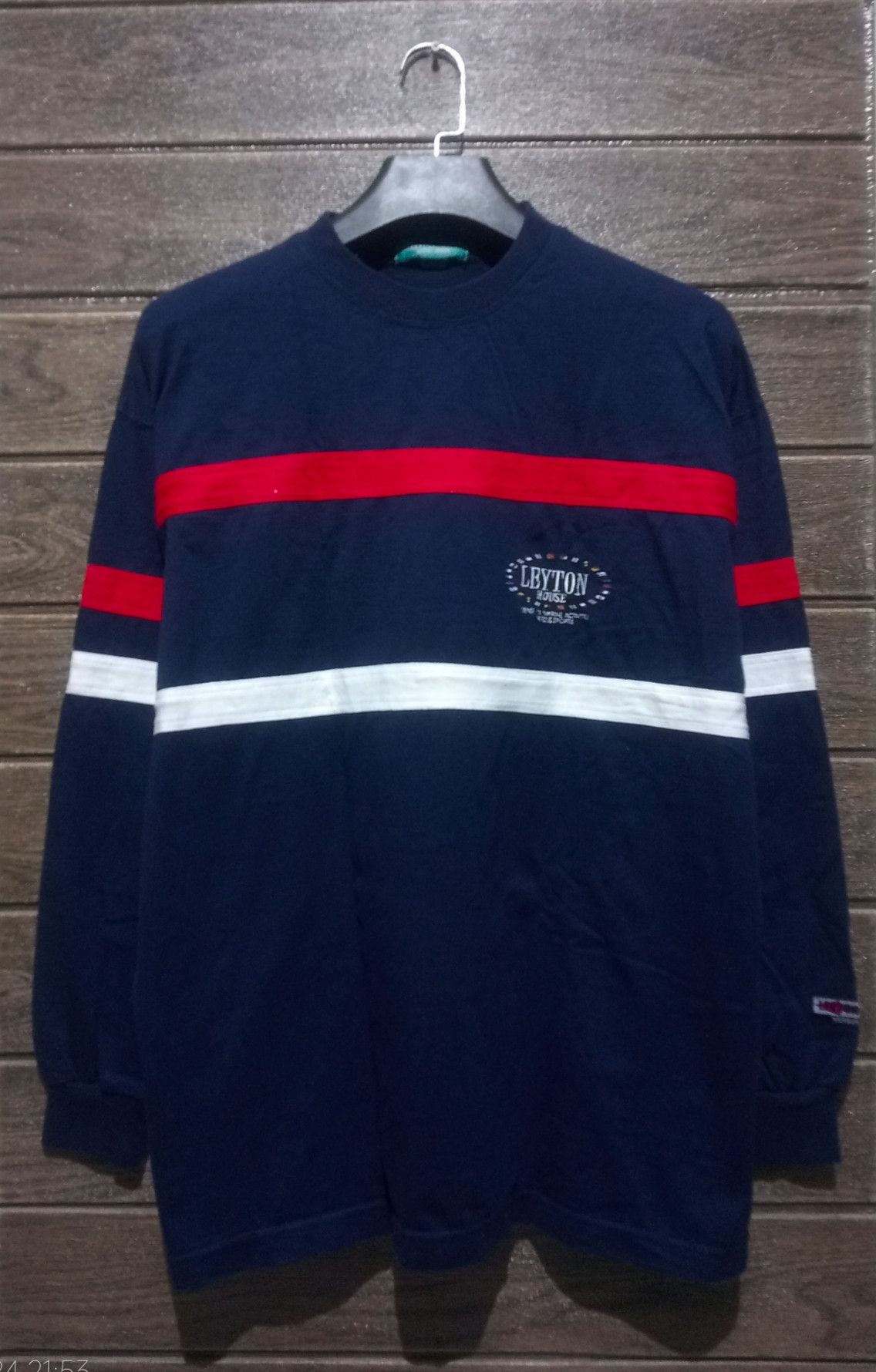 Formula 1 × Vintage Vintage '90s Leyton House Long Sleeve Tshirt Size US XL / EU 56 / 4 - 1 Thumbnail