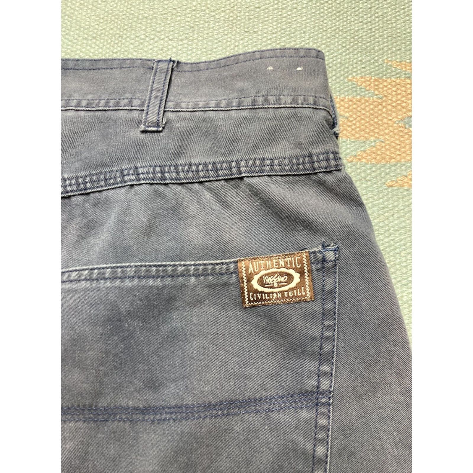 Mossimo VINTAGE Mossimo Shorts Cotton Twill Wide Leg Baggy Skater Button Fly Blue 36 Mens Size US 36 / EU 52 - 3 Thumbnail